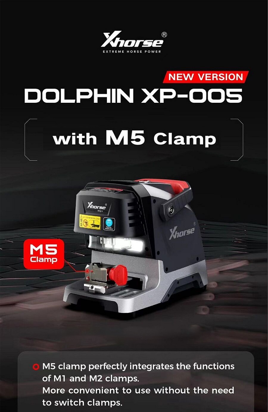 XHORSE DOLPHIN XP-005 with m5 clamp