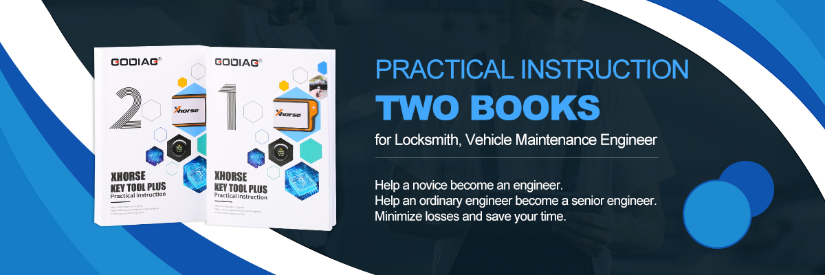 VVDI Key Tool Plus Practical Instruction 1&2 Two Books for Locksmith