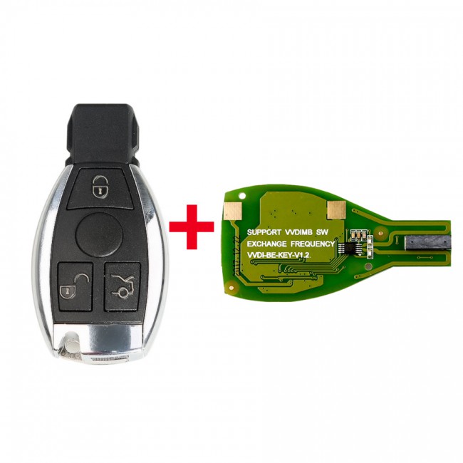 Xhorse VVDI BE Key Pro with MB Smart Key Shell 3 Button with Logo Complete Key Package in Stock