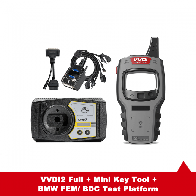 V7.2.5 Xhorse VVDI2 Full All 13 Software Activated + Xhorse Mini Key Tool + BMW FEM/ BDC Test Platform + 5 Smart Remotes