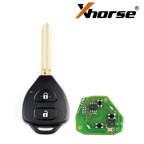 XHORSE XKTO05EN Toyota Style Wired Universal Remote Key Flat 2 Buttons for 5pcs/lot