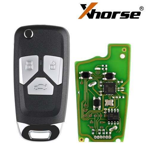 XHORSE XKAU01EN VVDI Universal Flip Wired Remote Key Audi Style 3 Buttons