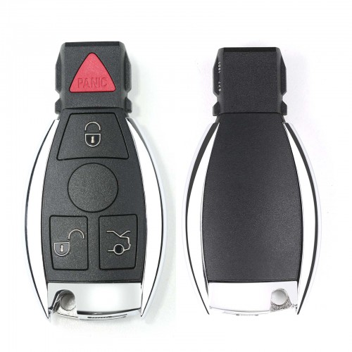 Benz Smart Key Shell 3+1 Button Plastic with a Red Button 5 pcs/lot can work with VVDI BE Key Pro No logo