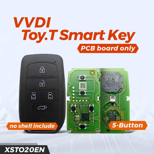 [In Stock] Xhorse XSTO20EN Toyota XM38 Universal Smart Key PCB 5 Buttons 0780/ 5380/ 0120