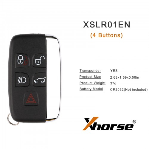 XHORSE XSLR01EN JLR Style XM38 Universal Smart Key 5Pcs/Lot