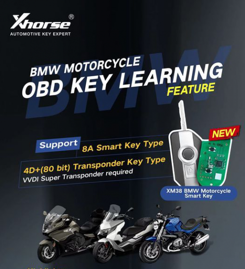 [Hours Activated] Xhorse BMW Motorcycle OBD Key Learning License for VVDI2 and VVDI Key Tool Plus