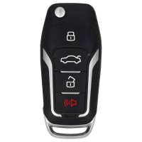 XHORSE XEFO01EN Ford Style Flip 4 Buttons Super Remote Key Built-in Super Chip English Version