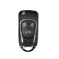 XHORSE XNBU02EN Buick Flip Style  Wireless Universal Remote Key 4 Buttons for VVDI2 VVDI Key Tool English Version 5Pcs