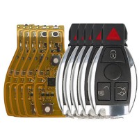 [Ship from EU/UK/US] Xhorse VVDI BE Key Pro Yellow Color with Key Shell 4 Button Red Panic for Mercedes Benz 5pcs/lot