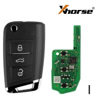 Xhorse XEMQB1EN MQB Style 3 Buttons Super Remote Key with Built-in Super Chip English Version