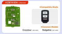 XHORSE XZBT41EN 3 Button Honda Remote Key PCBs for Crosstour 2013-2015 and Redgeline 2017-2019 5Pcs/Lot