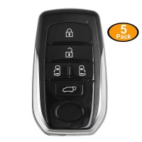 5 Buttons Key Shell for Xhorse XSTO20EN Toyota XM38 5 Buttons Smart Key PCB 5pcs/lot