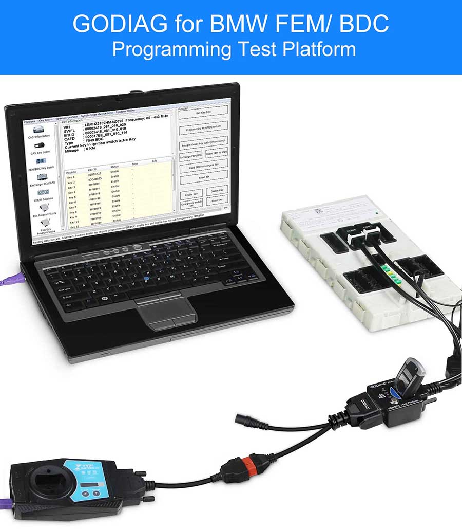 GODIAG Test Platform For BMW FEM/ BDC Programming Work Together with Xhorse VVDI 