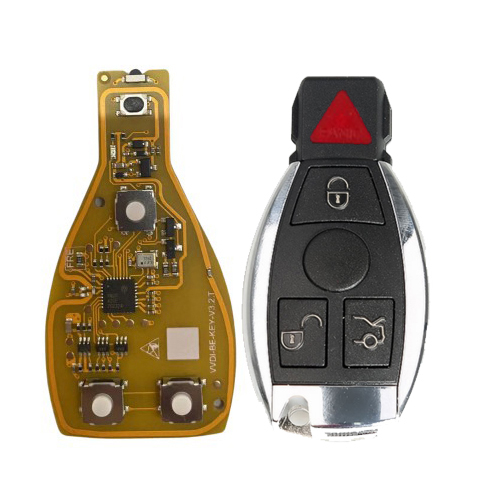 [Ship from EU/UK/US] Xhorse VVDI BE Key Pro V4.1 Yellow Color with Key Shell 4 Button Red Panic for Mercedes Benz 5pcs/lot No Logo