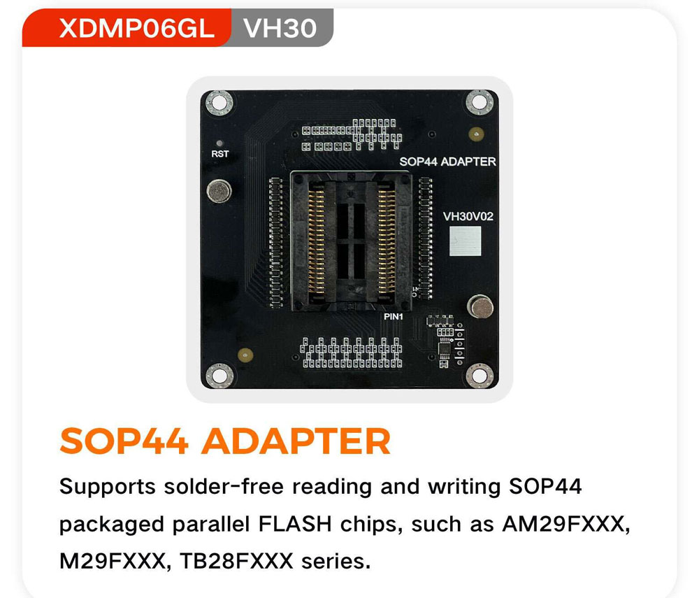 XHORSE XDMPO6GL VH30 SOP44 Adapter for Multi Prog Programmer
