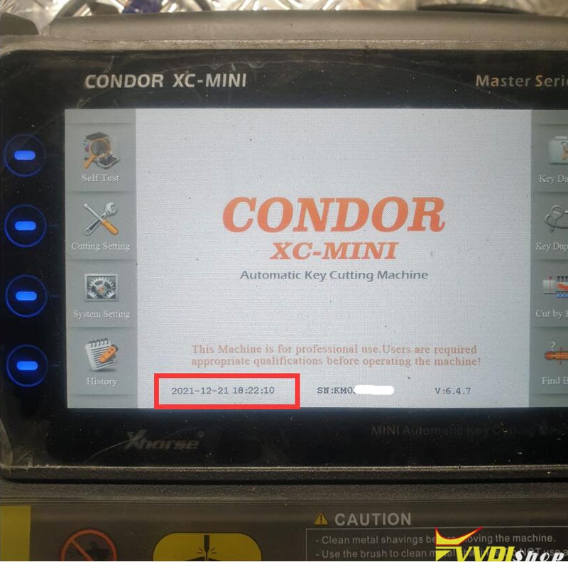 Xhorse Condor XC-Mini Date Reset 1