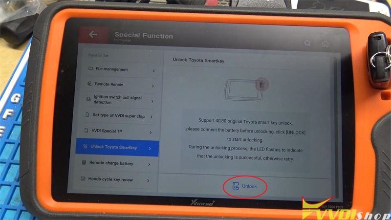 Unlock Toyota Smart Key with Key Tool Plus 3
