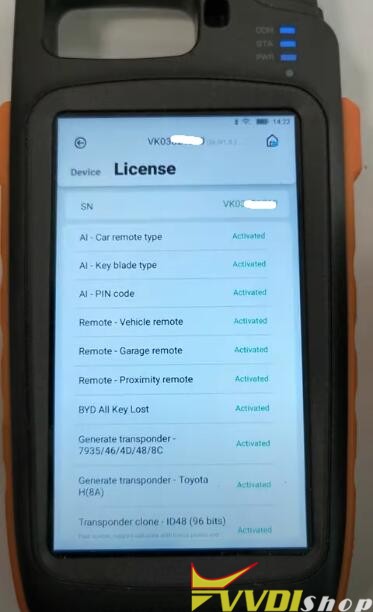 Check Xhorse VVDI Key Tool Max License Status 2