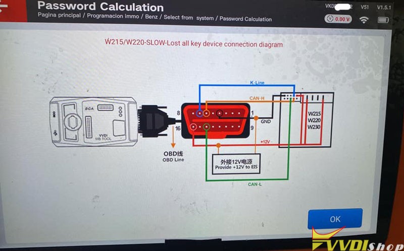  Program Mercedes Benz W215 1D69J Key with VVDI MB 2