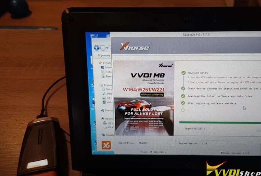 Update VVDI Mini OBD with PC 5