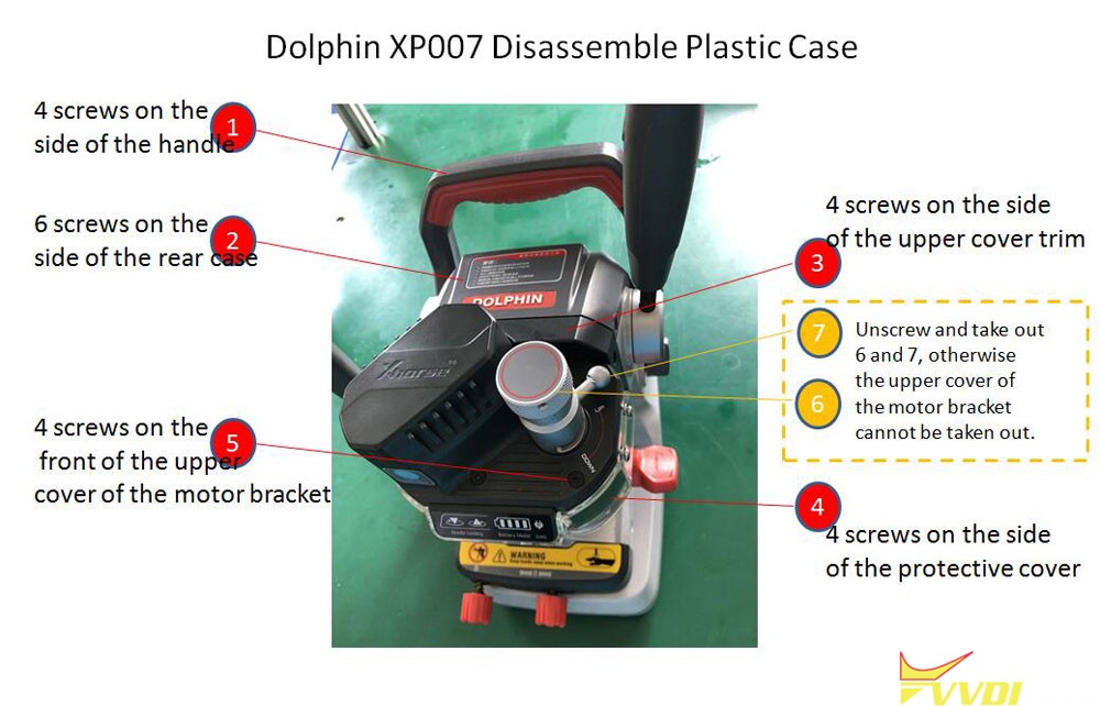 How to disassemble the dolphin xp007 plastic case?