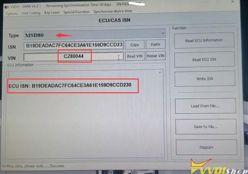 How to Read BMW MSD80 ISN with Xhorse VVDI2 10