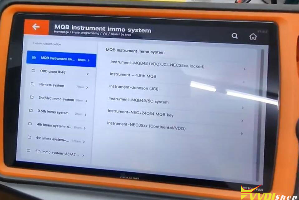 VVDI Key Tool Plus Read VAG MQB NEC35XX Immo data 1